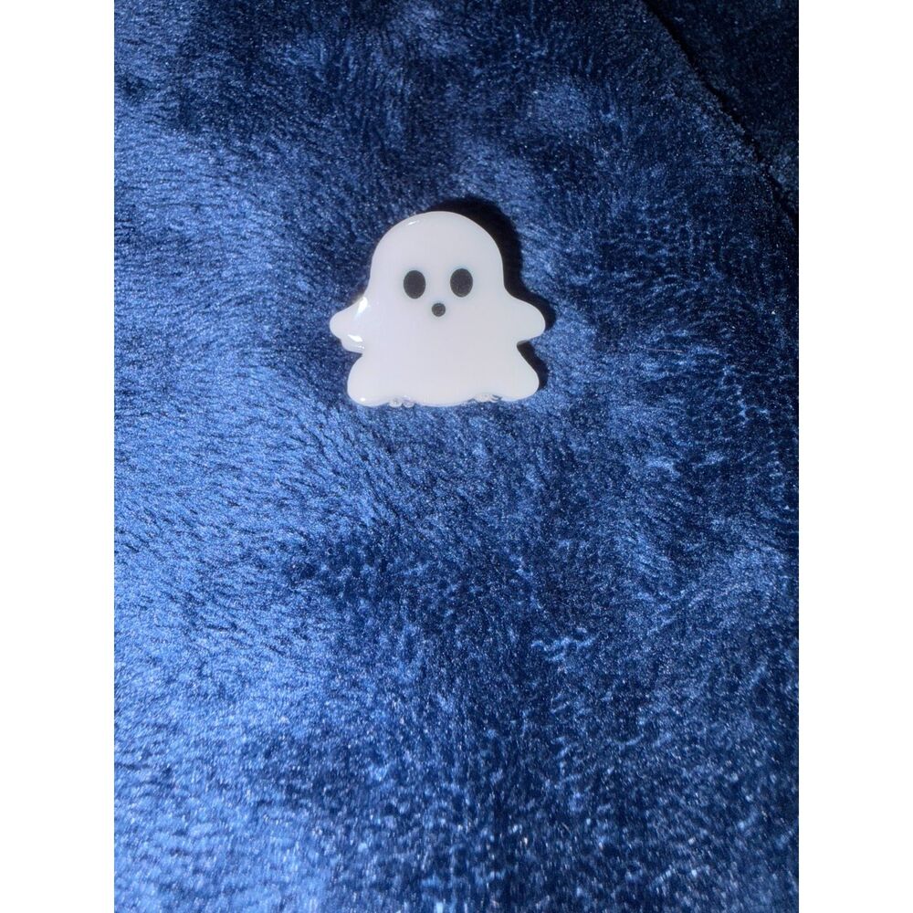 White Ghost Halloween Resin Hair Clip Cute Spooky Hair Accessory